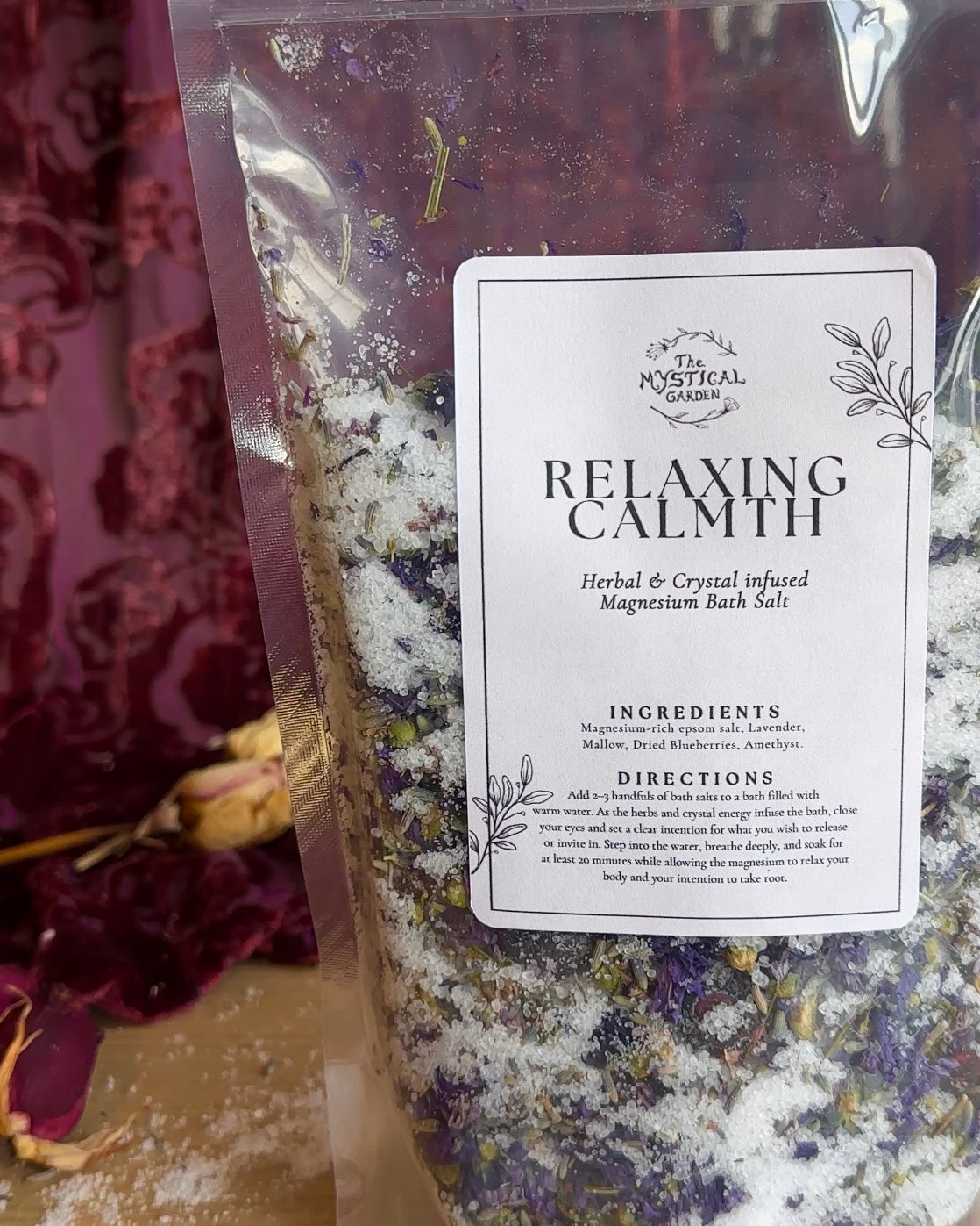 Relaxing Calmth – Herbal & Crystal Infused Bath Salt