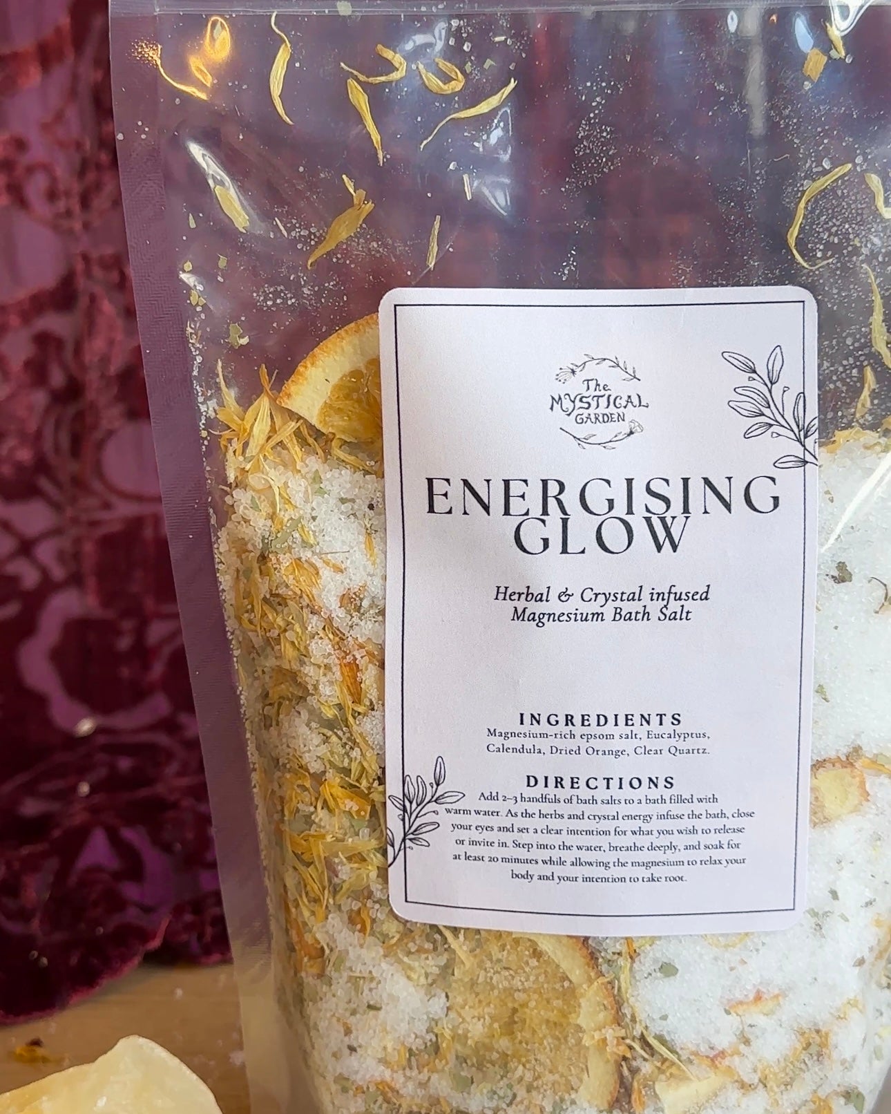 Energising Glow – Herbal & Crystal Infused Bath Salt